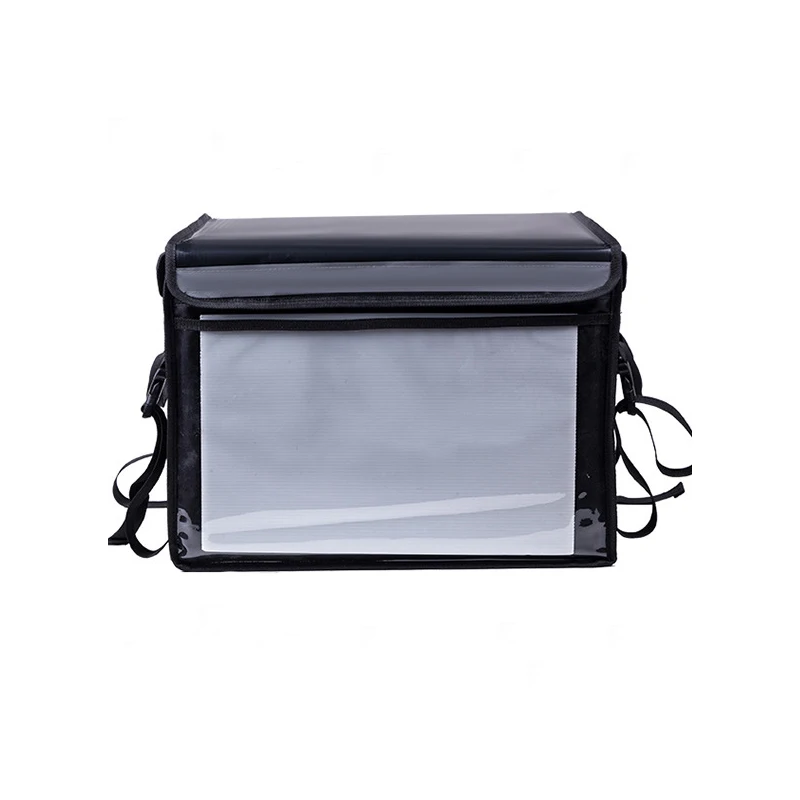 Wholesale Custom Logo Motorcycle E-Bike Rider Black Tote Courier Backpack  Takeaway Insulated Thermal Food Delivery Bag