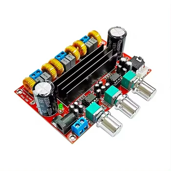 XH-M139 2.1-channel digital power amplifier board 12V-24V wide voltage TPA3116D2 2*50W+100W