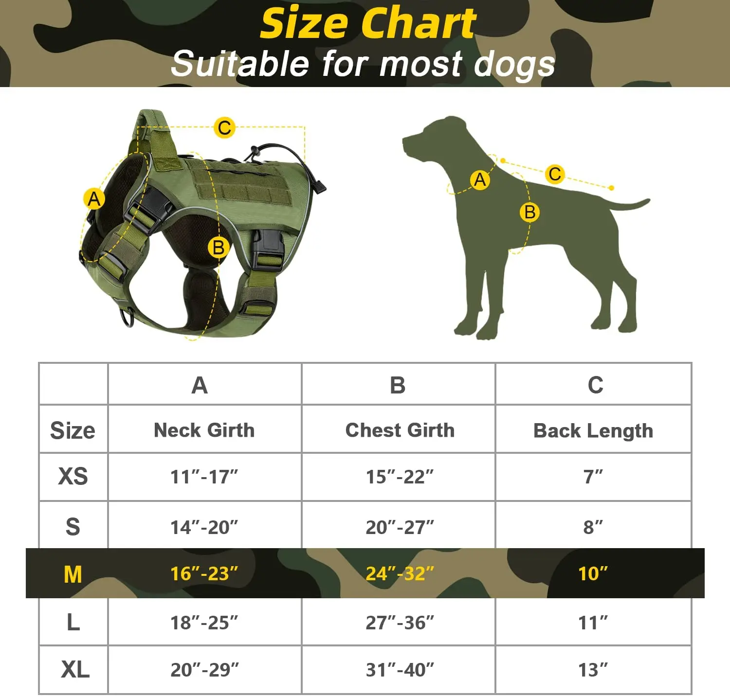 Heavy Duty Tactical Dog Reflective Harness Durable 1050d Nylon