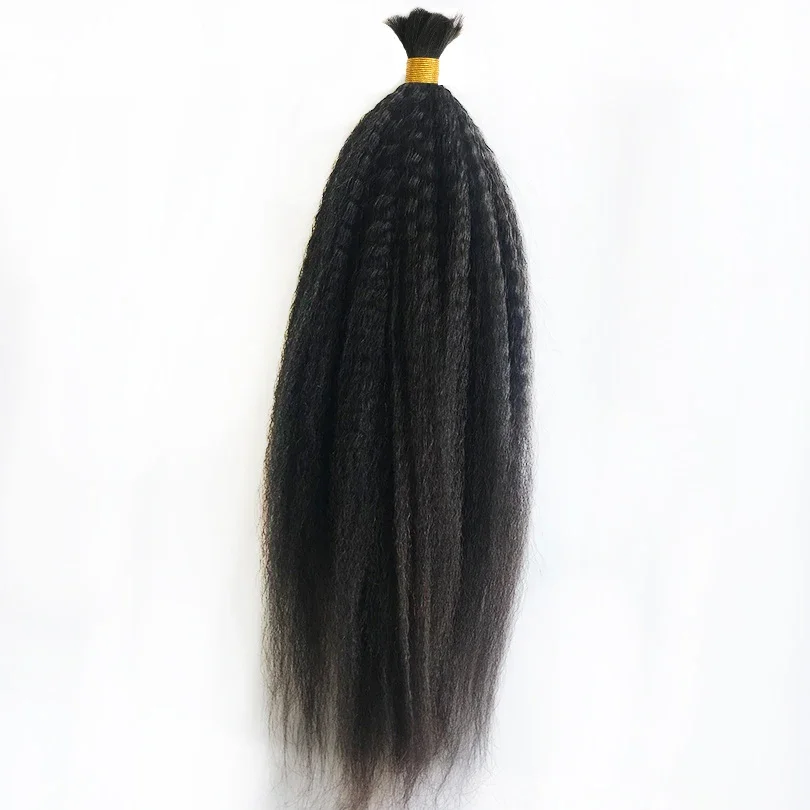 Brazilian Human Hair Bulk for Braiding Kinky Straight Micro Braids_voghion.com