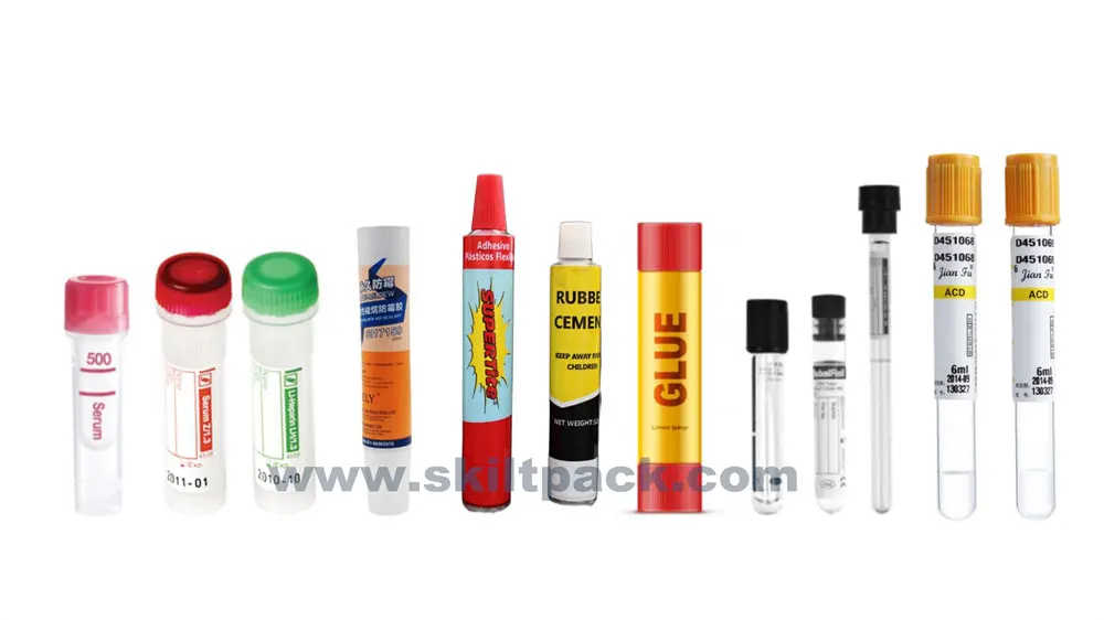 Automatic Tube Labeling Machine Ampoule Tube Labeler Tube Label Applicator with Feeder