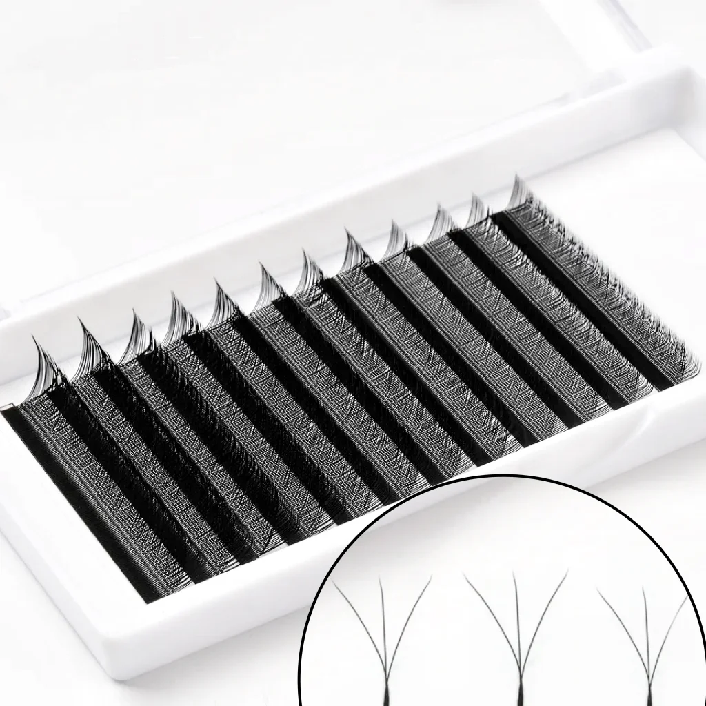 OEM Private Label Premade Volume Yy w Lash Extension 3d 4d 5d Clover Soft False  Eyelash Extention Premade YY Lashes