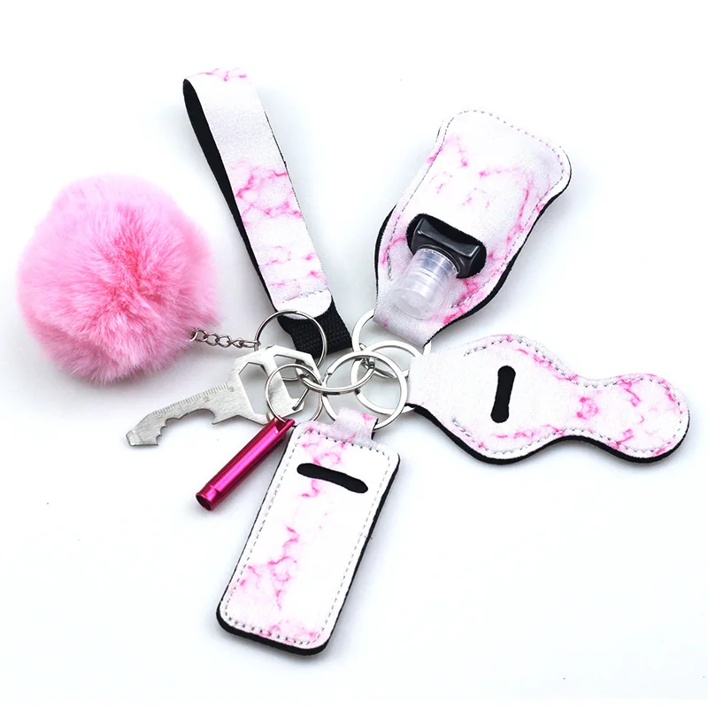 Customizable Self Defense Keychain Set with Bottle Opener Wristlet