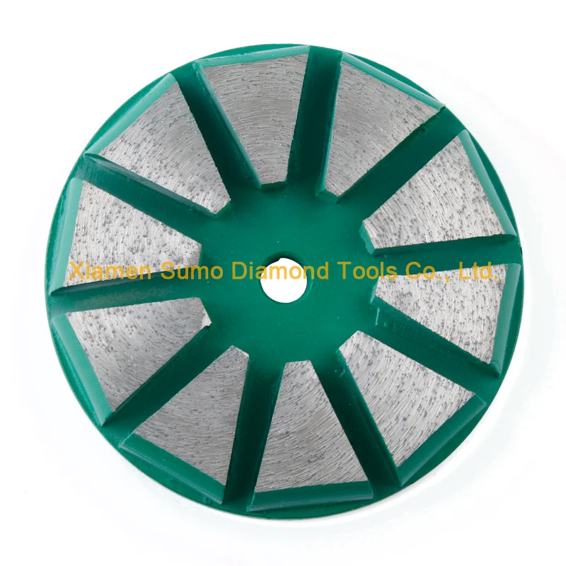 
10 сегментов бетонного шлифовального диска с 3 отверстиями 
