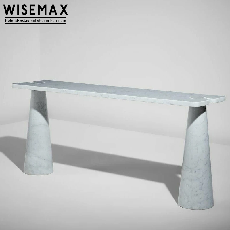 WISEMAX FURNITURE Marble Console Table Living Room Furniture Hallway Entrance Table Hotel Lobby Club Bar Decorative Table