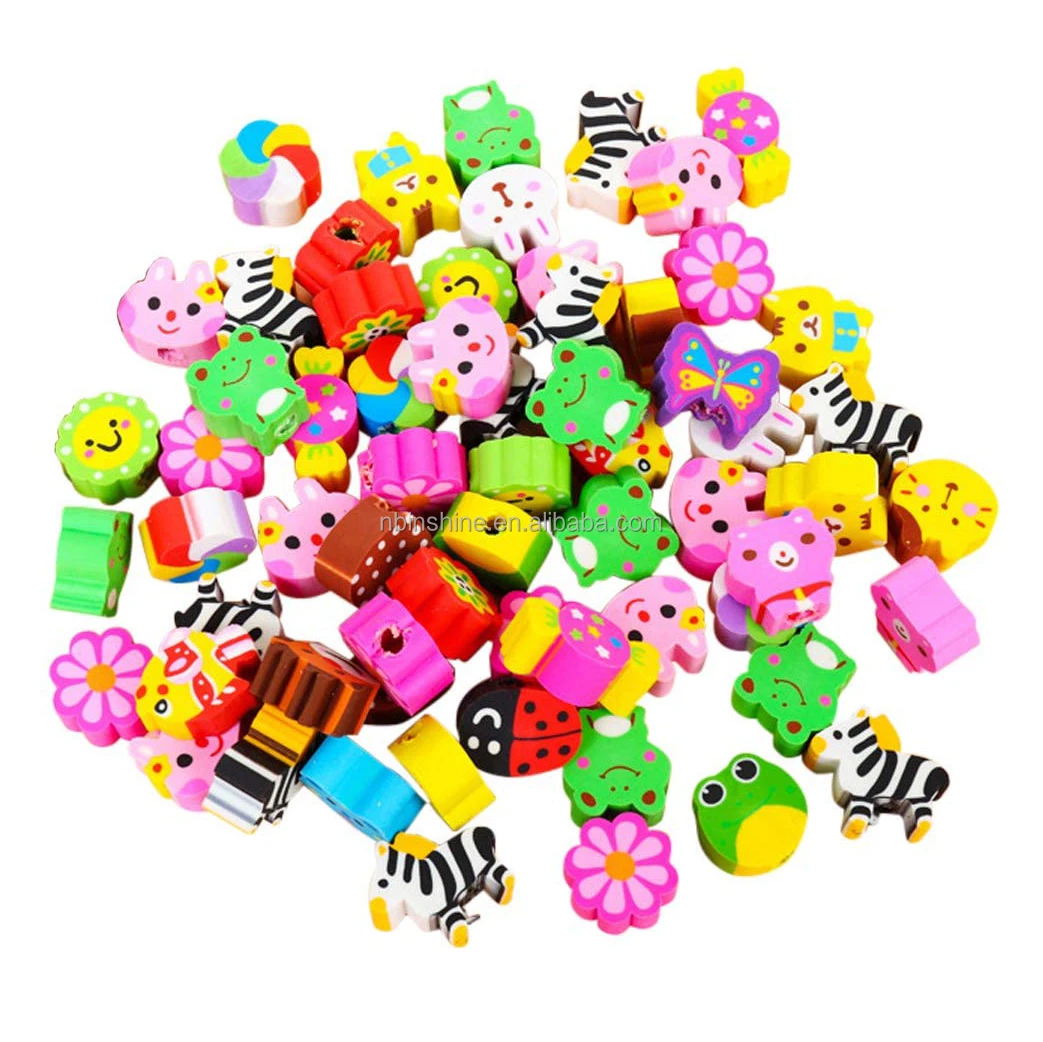 DLOnline Assorted Adorable Collection Pencil Top Erasers,Eraser Caps Style for Our Kids Gift Pattern Random 50 Pcs