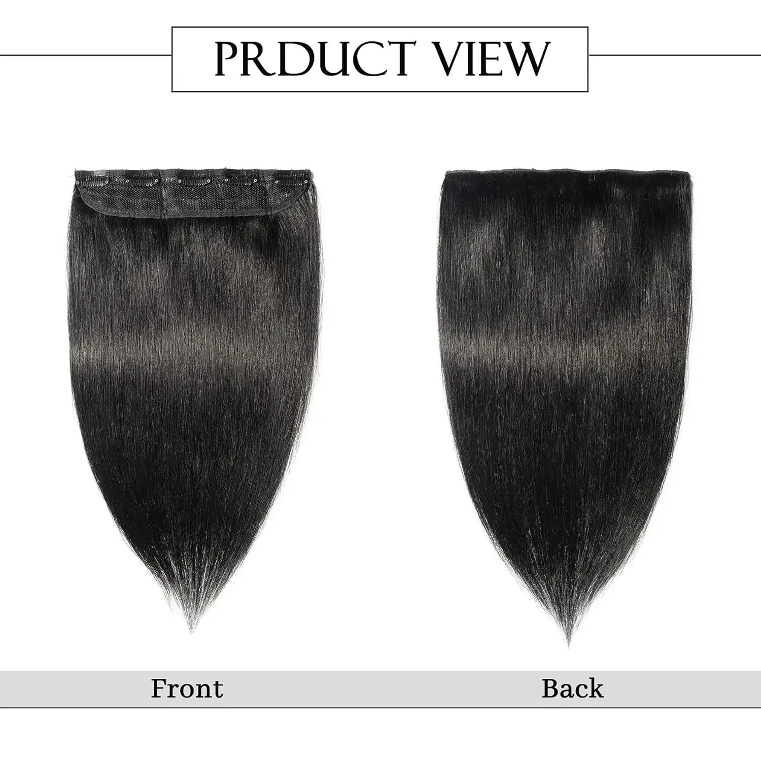 Extension per capelli umani brasiliani Remy con clip, set da un pezzo, lisci naturali, testa intera_voghion.com