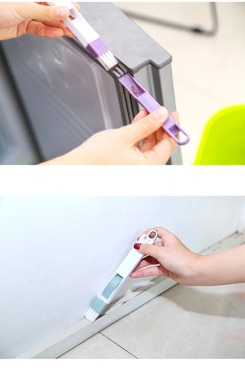 New window groove groove cleaning brush groove Small brush with dustpan dead slot window screen cleaning tool supplier