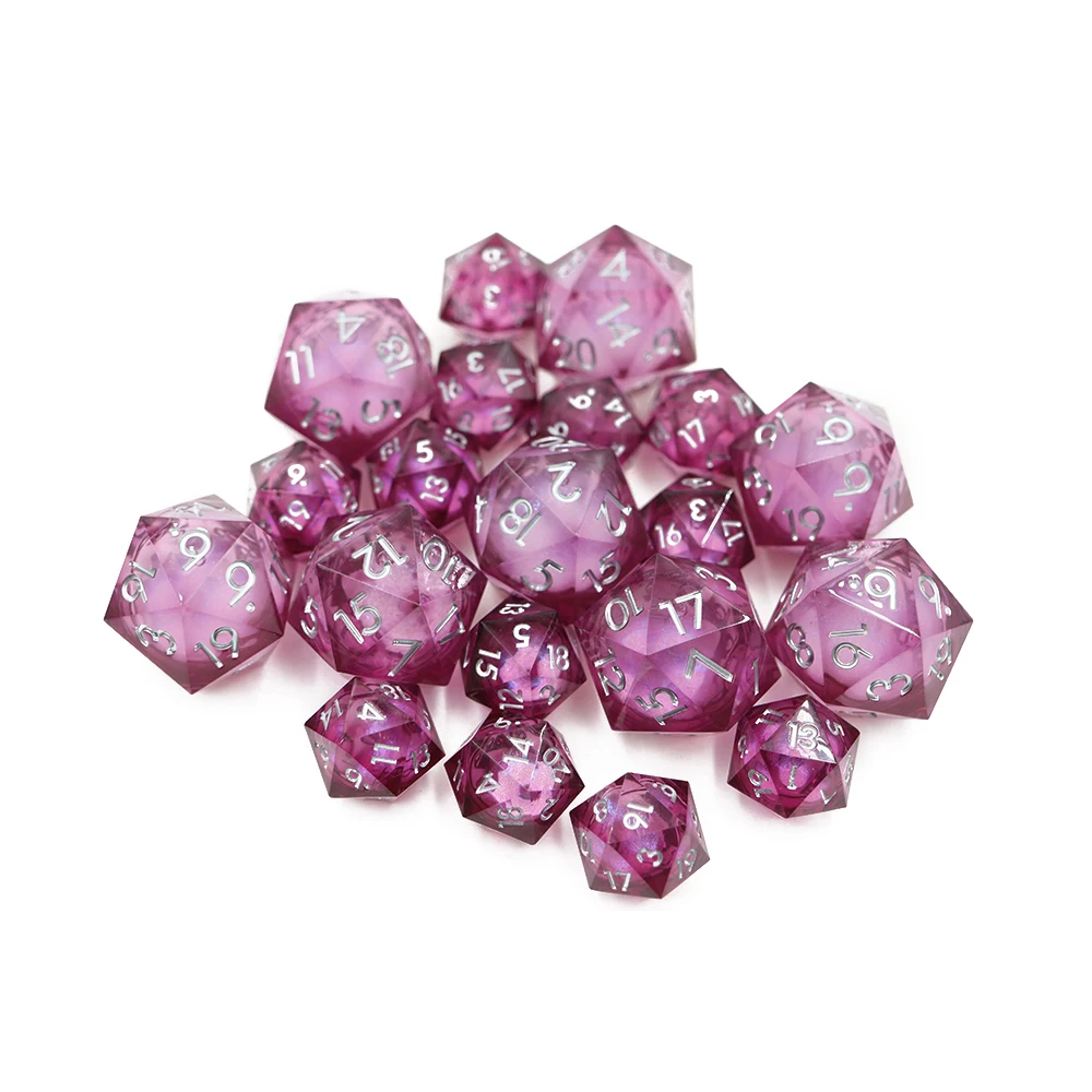 Custom D20 Resin Dice for Dnd Game 33mm Oversize Liquid Core Polyhedral Dice Size 16mm supplier