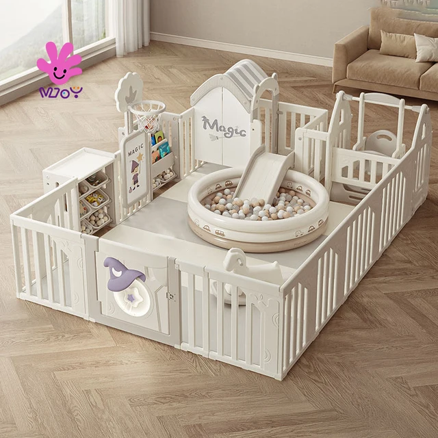 Bear Multi-combination Toddler Plastic Large Playpen Indoor Kids Folding Play Center Safety Fence Baby Playpens
