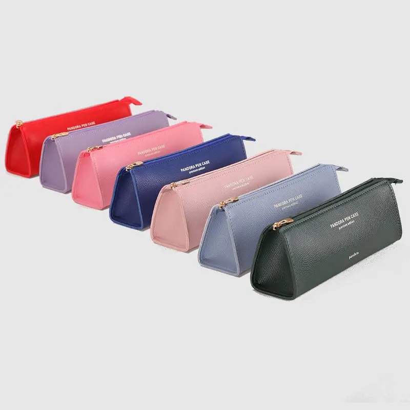 Pencil Cases For Girls In Pu Leather Pen Case Small Zipper Pouch For