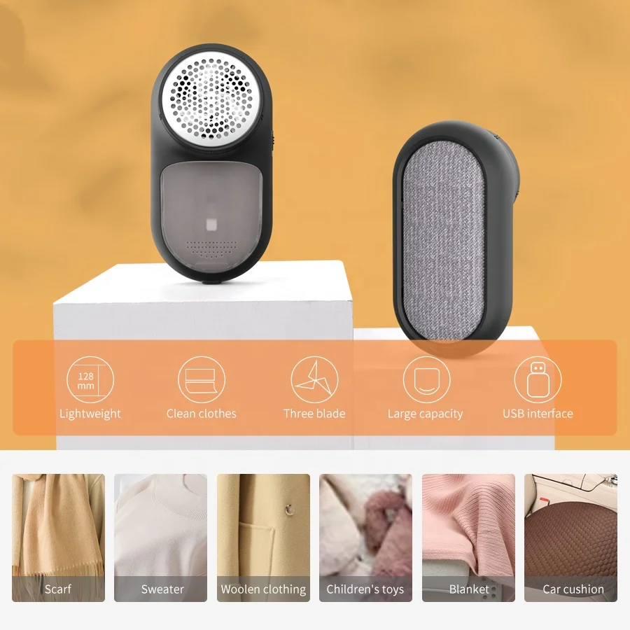 HG Portable Electric Lint Remover USB Rechargeable Cloth and Wool Peeling Shaver for Sweater Fuzz Removal