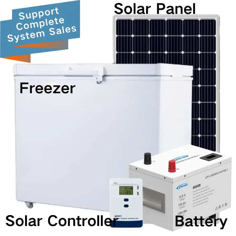 GCSOAR 208L 68W Solar Power DC 12V Wholesale Solar Refrigerator for Home & Shop Use