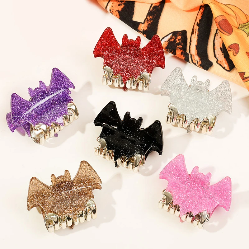All Saints hair accessories All Saints Day Sparkling Bat Shape Claw Clip New Design  main image 4