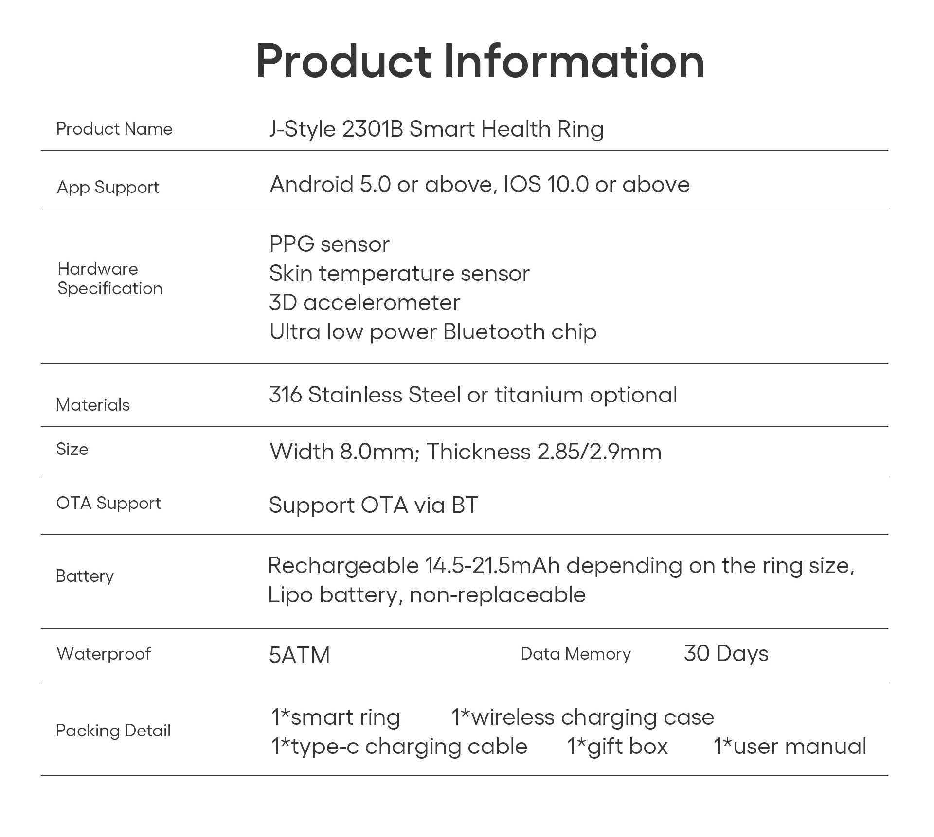 Custom Anillo Inteligente Smart Ring With Health Monitoring And Tracker