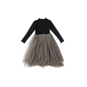 Cuk Children's Cotton Dress 2026Korean Puffy Veil Long Sleeve Lace Princess Autumn Performance Girls Dress
