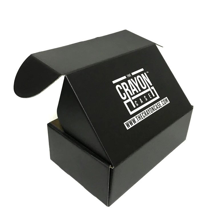 Custom Black Mailer Box Sample with Logo Factory Price Shipping Box Corrugated Carton Sample for Small Business