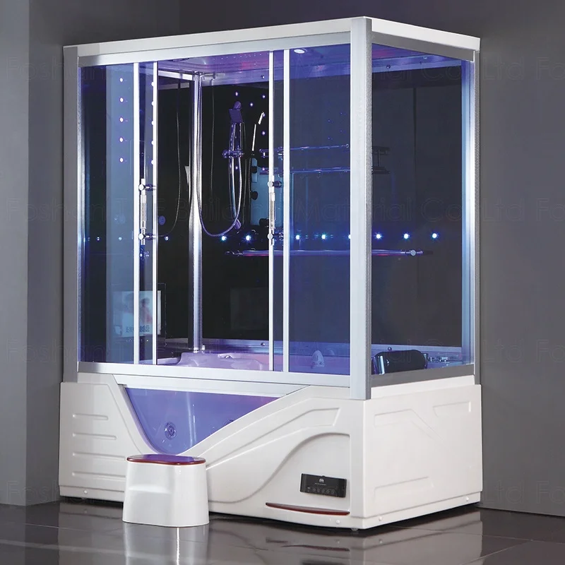 Factory Price Complete Whirlpool Massage Standing Bathroom Shower Cabinet Hammam Steam Bath Cabin Room