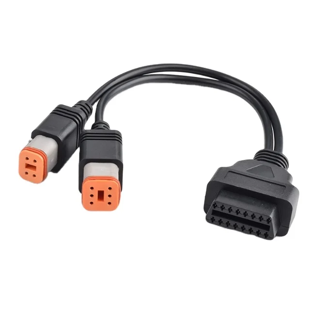 OBDll One to Two Motorcycle 16pin to 4pin + 6pin Connecting Cable/wiring Harness
