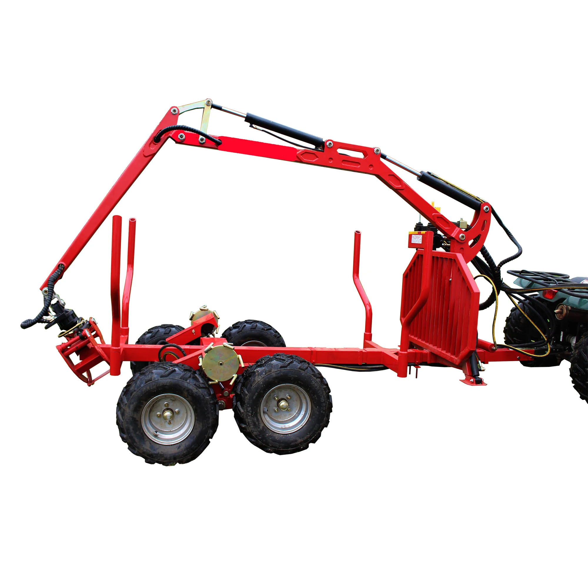 Factory Price Log Trailer with Crane Timber Loader Trailer Wood Lifting Transport Machine