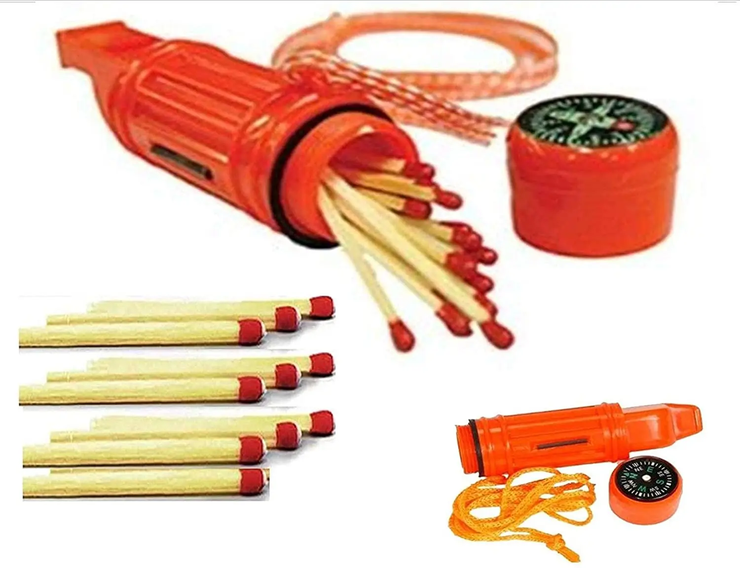 Свисток выживания 5 в 1. Компас, свисток, водонепроницаемый контейнер, сигнальное зеркало