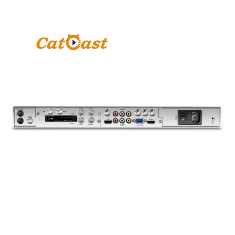 DVBS2 Satellite 2 in 1 IRD Decoder with H.265 MPEG2 Dual Gigabit Ethernet IP Output