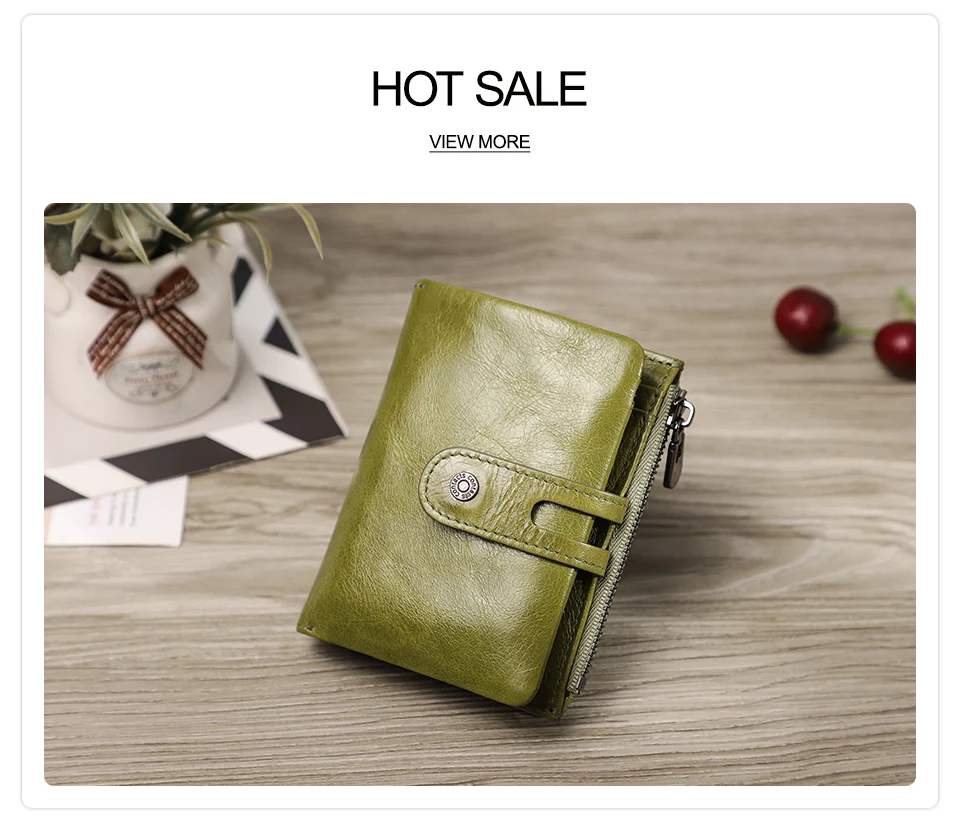 Womens Leather Purse Trifold Metal Clasp Wallet | A1 Fashion Goods
