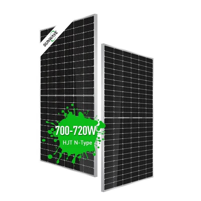 Huasun High Power HJT New Tech Half Cell Bifacial 700W-720W N-Type Photovoltaic Panel High Efficiency Bifacial Solar Panel