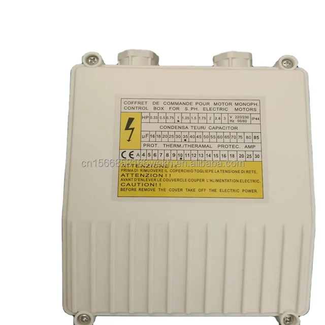 Dongyin 0.5 HP Pump Control Box Single Phase Control Panel Electric Pump for Vacuum Compression Submersible Pump Parts Iraq