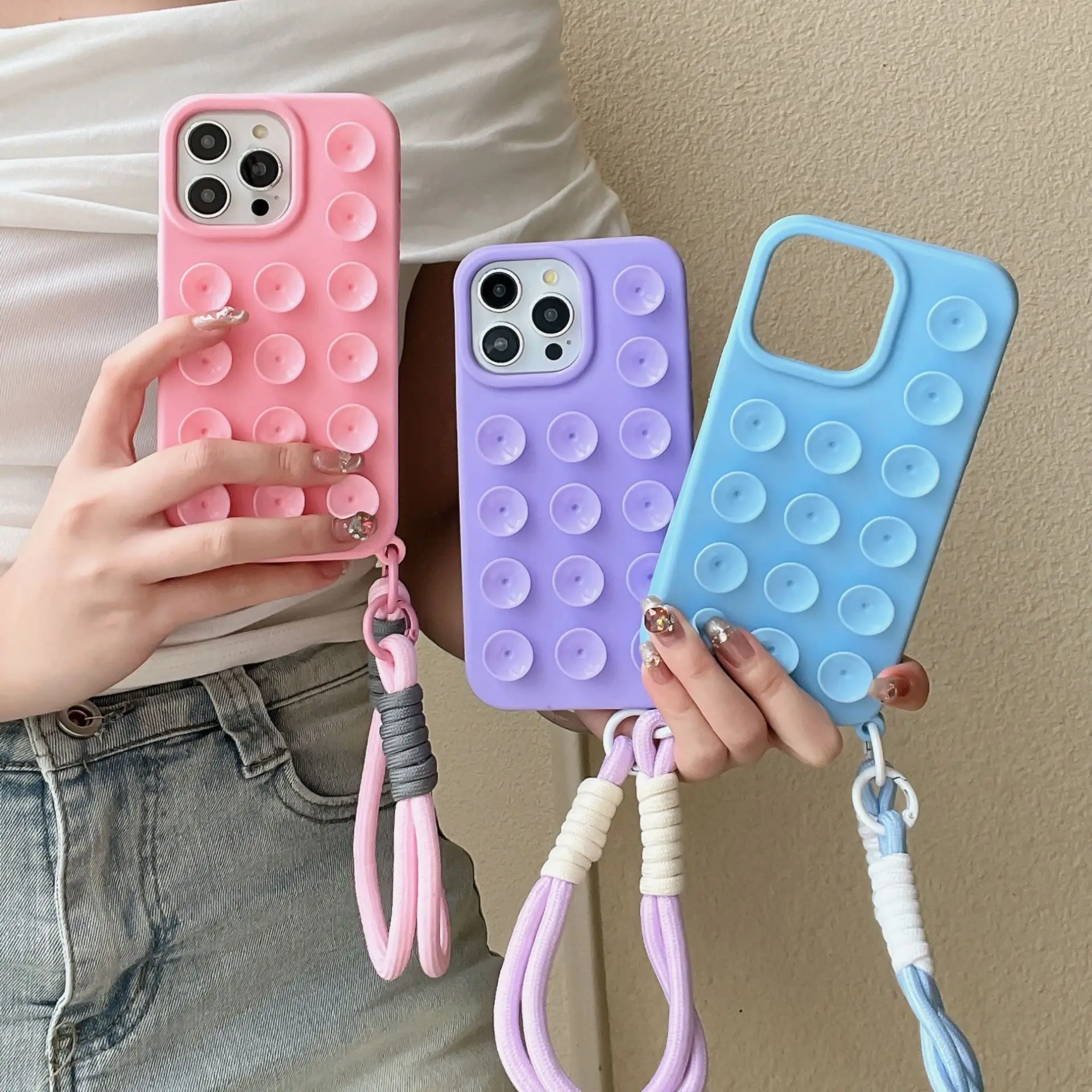 Suction Cup Lanyard Phone Case - Simple Function For IPhone 16_voghion.com