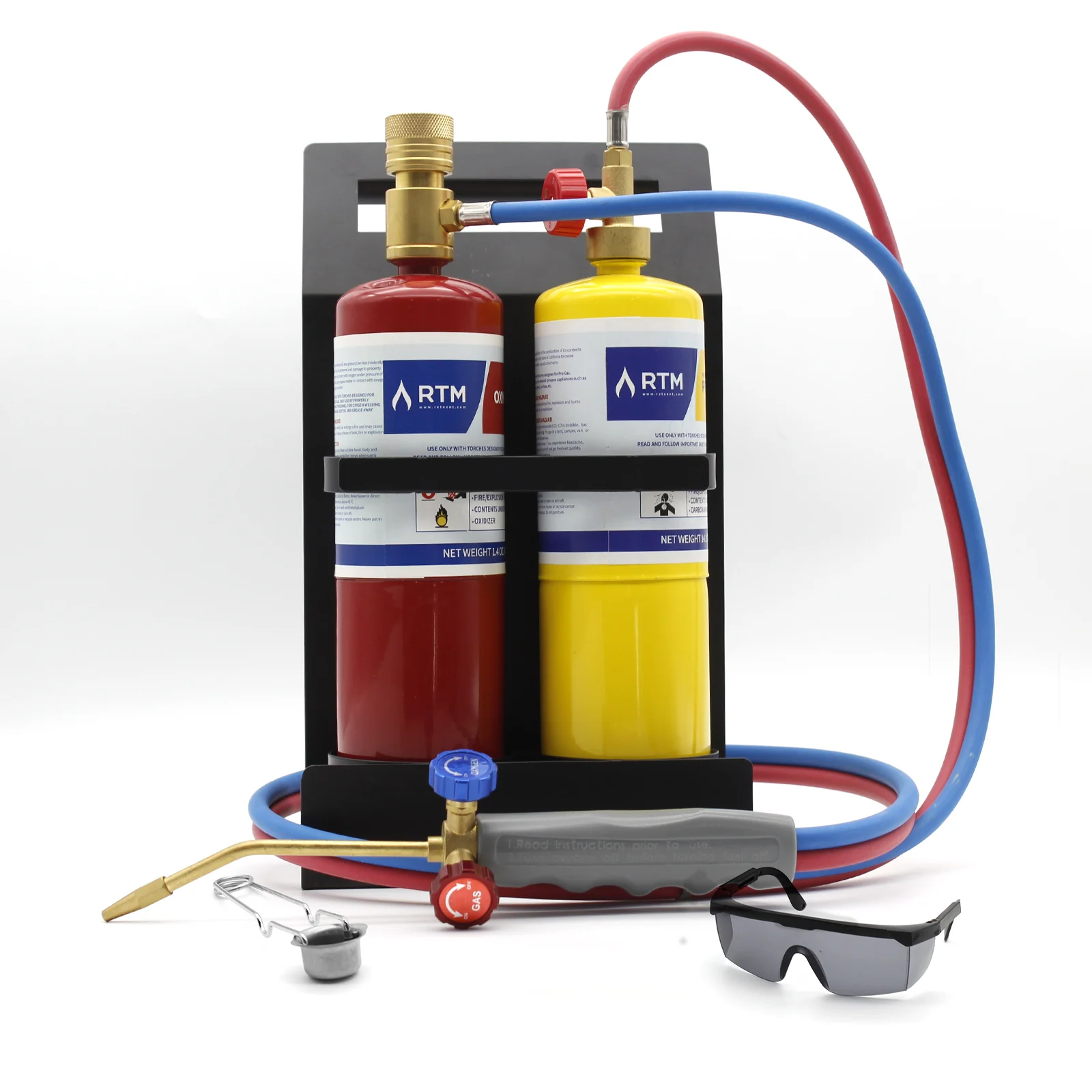 Oxygen Mapp Brazing&cutting Torch Kit With Portable Cylinder Metal