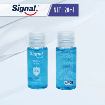 Signal Mouthwash 20ml High Quality Bacterial Plaque  Mint Fresh Reresh Flavor Whitening Clean Travel Alcohol Free Unilever