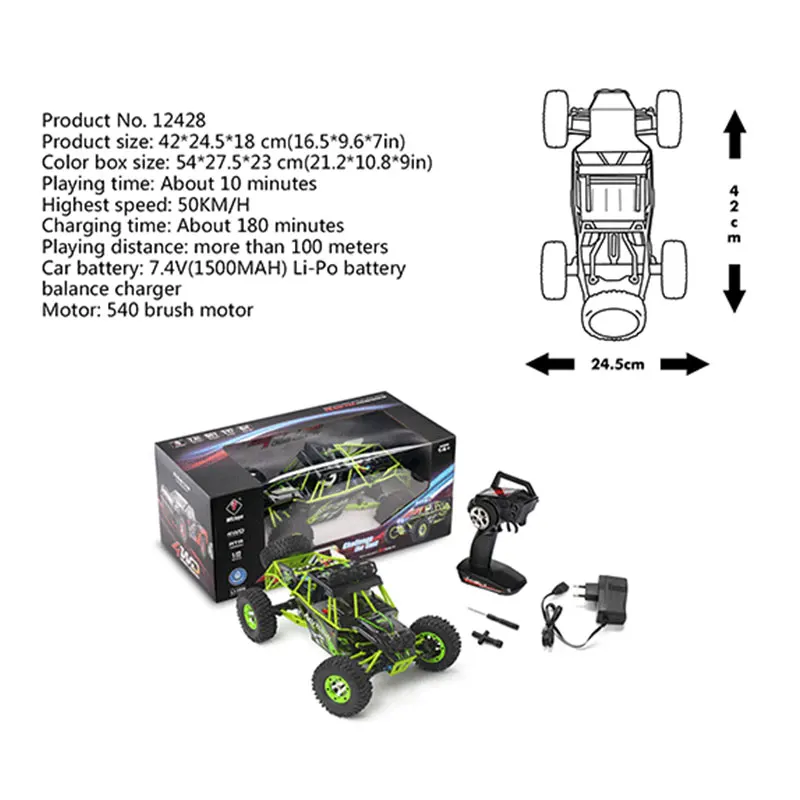Wltoys 12427 50KM/H Remote Control Racing Car - High Speed Fun