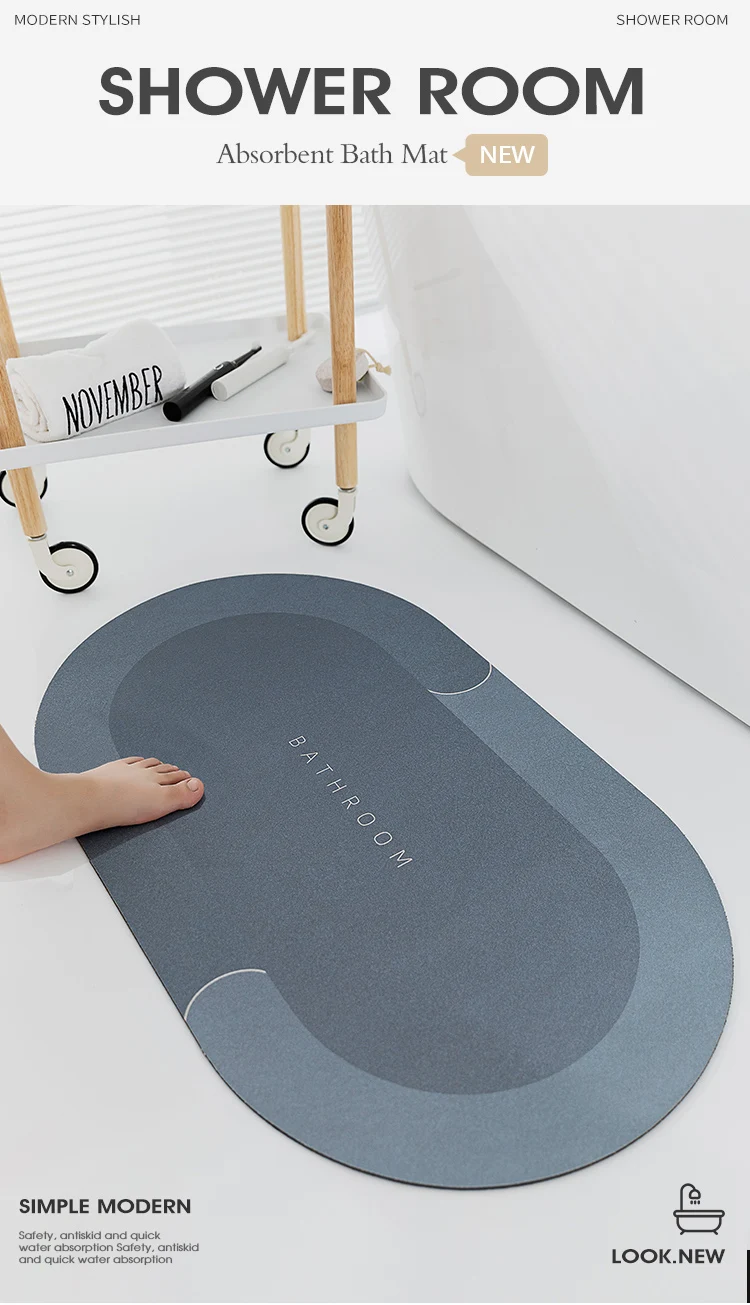 New Design Bathroom Products Mat Bath Mat For Shower Sink Bathtub Super