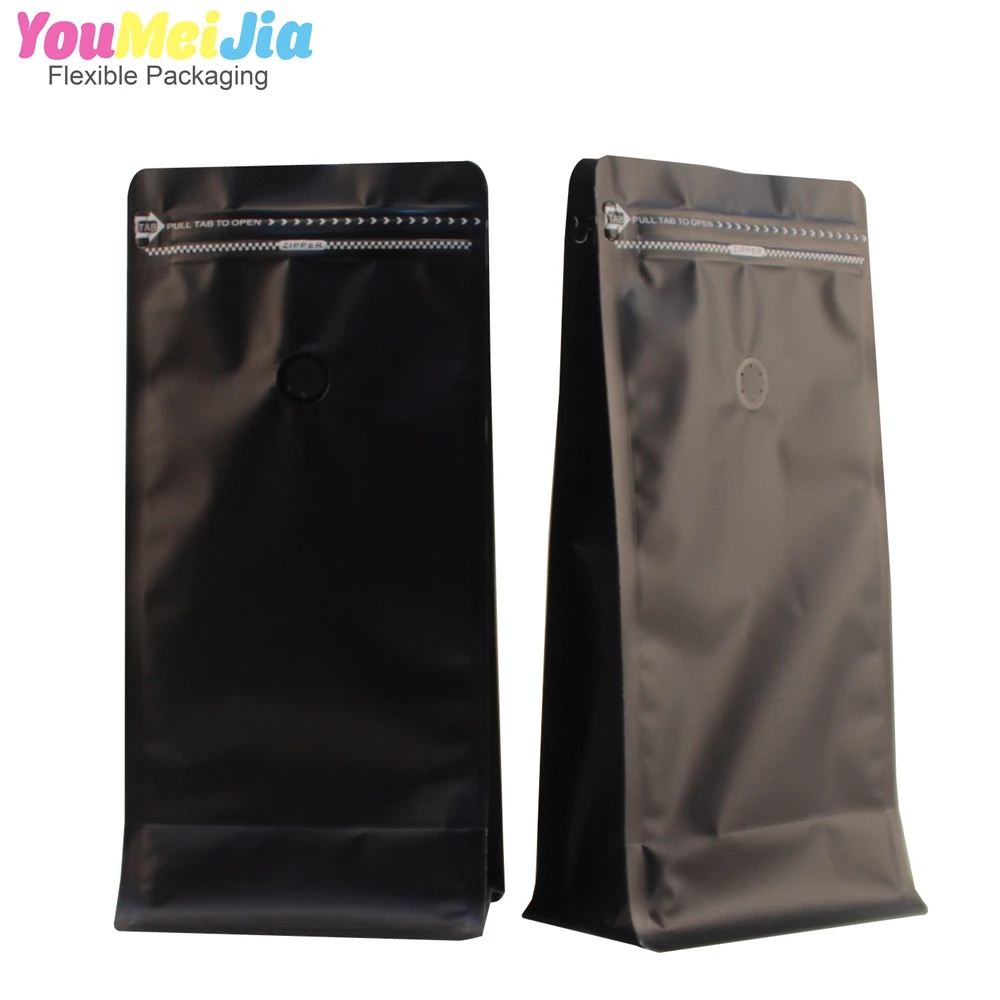 Matte White Printed Coffee Sachet Custom Printed  Bags Stand up Plastic Coffee Bag
