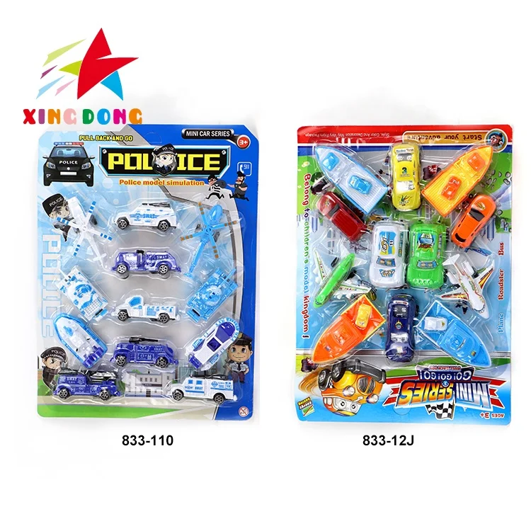 colorful new  pull back toys truck with blister card promotional small plastic toy car sets