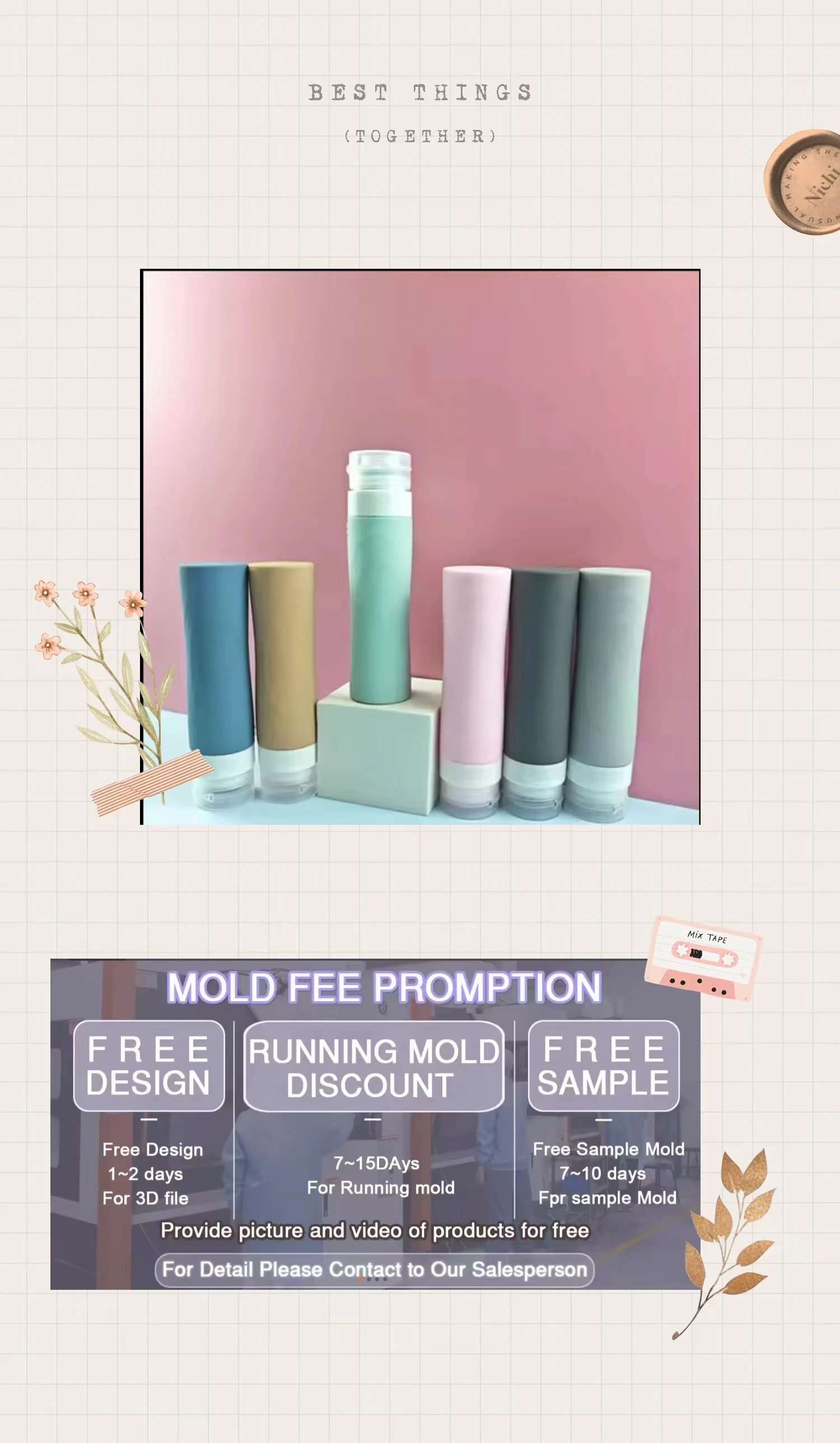 New Factory Custom Portable Various Color 1000 ML Cosmetic Shampoo Container Bottles for Traveling