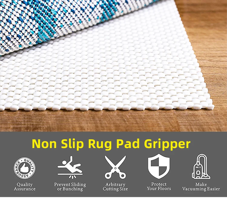 Non Slip Rug Pad Gripper 8 X 10 Feet Extra Thick Pads Under Carpet Anti