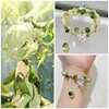 Bracciale con crepa di ghiaccio verde