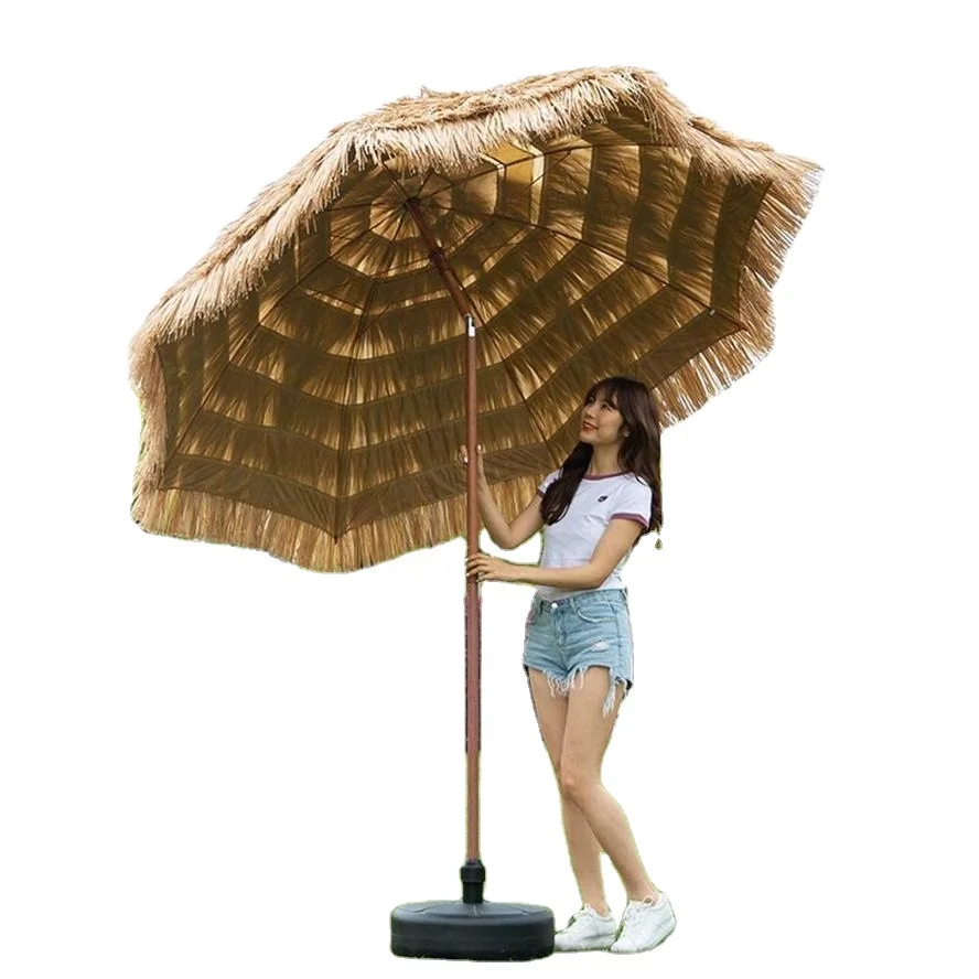 Garden Umbrella Simulation Straw Sun Shade Adjustable Tilt Beach Umbrella,Thatch Tiki Straw Beach Patio Hawaiian Parasol/ - Hawaiian Parasol,Straw Beach Patio,Adjustable Tilt Beach Umbrella on Alibaba.com