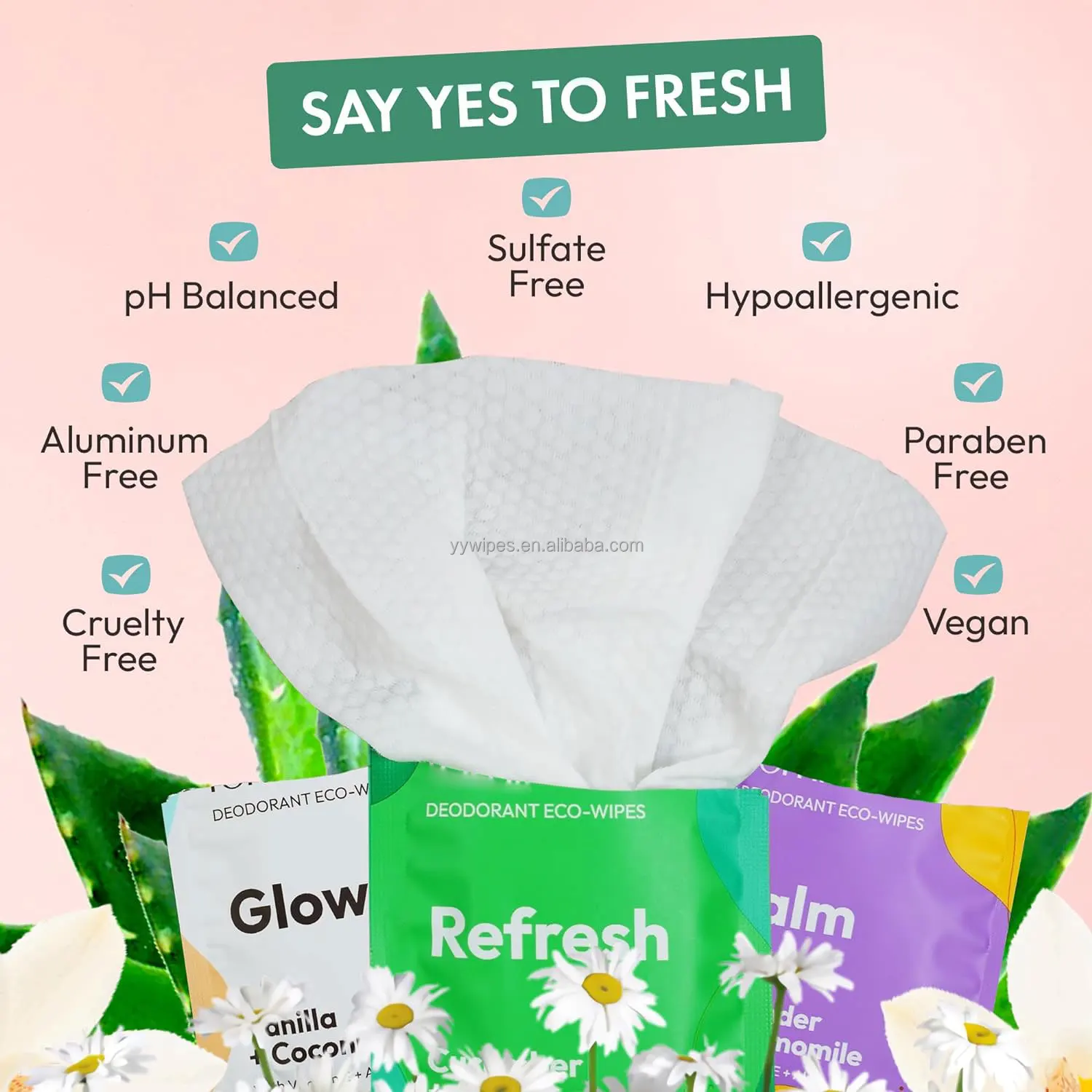 Custom Antiperspirant Deodorant Wipes Ecofriendly Biodegradable