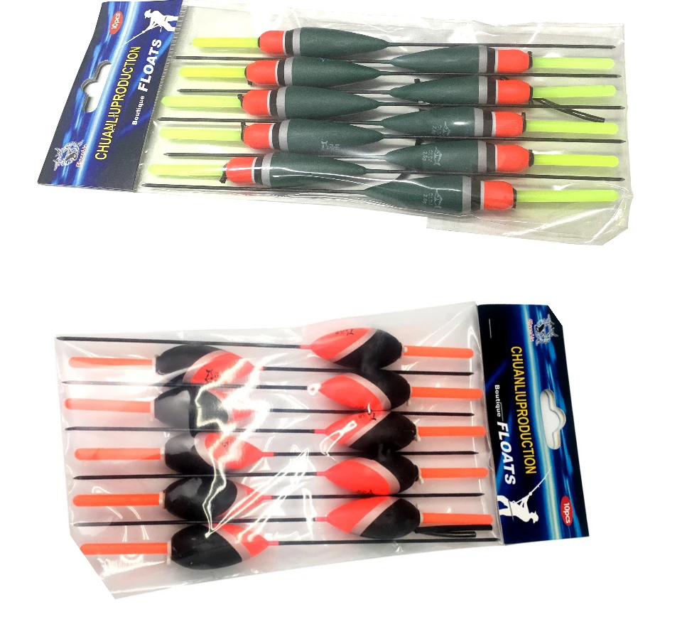 Flotteurs de pêche en bois, lot de 10 pièces  18
