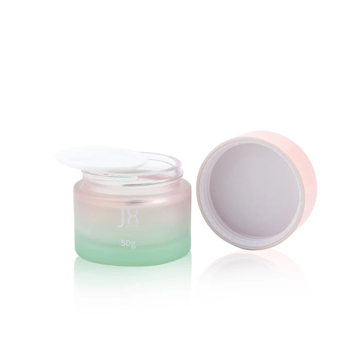 Custom Empty Glass Cream Jars with Screw Lid for Body Cream Cosmetic Container