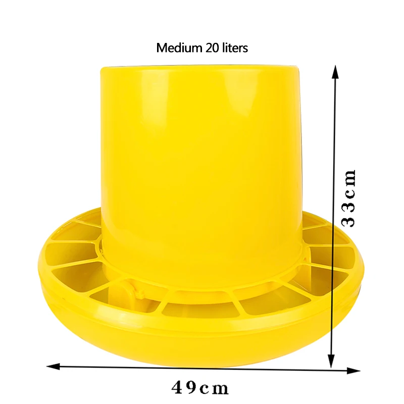 High Quality Poultry Automatic Chicken Eating Feeder Yellow Jar Kit Diy Duck and Chicken Feeder Barrel for Farm Equipment