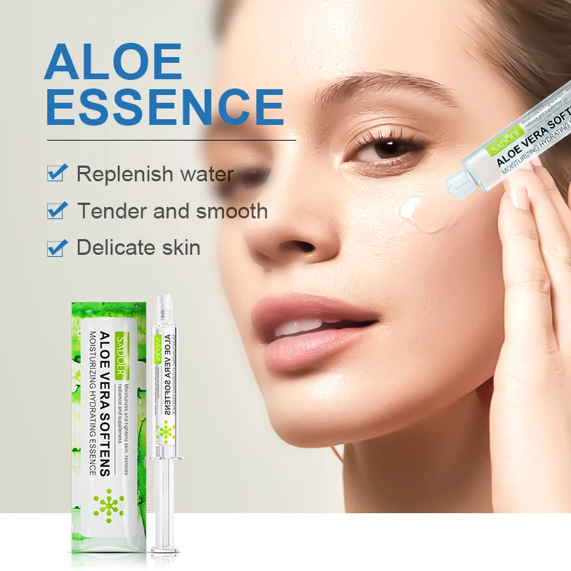 OEM SADOER Aloe Vera Hyaluronsure Hydratisierendes Feuchtigkeitsspendendes  therisches l Aufhellendes Gesichtspflege Natrliches  Hersteller-Gesichtsserum