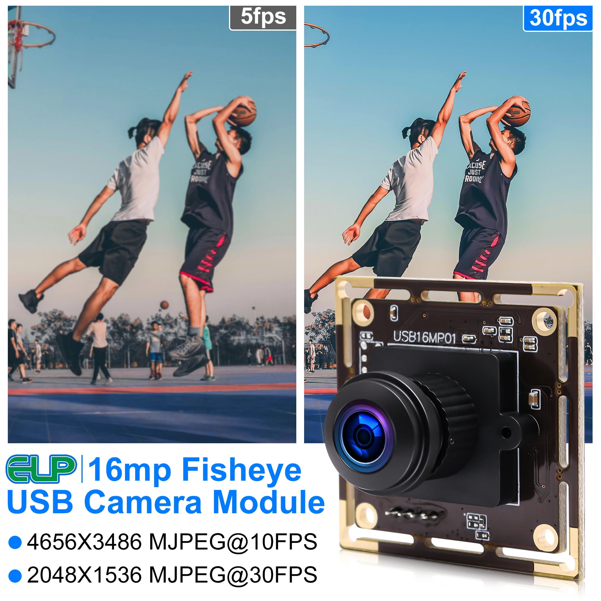 ELP Wide Angle 16MP USB Camera Module IMX298 180degree Fisheye Lens Webcam Board Mini Embedded Raspberry Pi Camera For ATM Kiosk