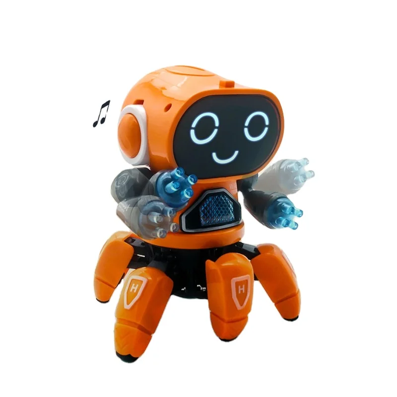 Jinming Six Feet B/O Dancing Robot Music Robot Toy Plastic Window Box ABS  Juguete Robot Plastico Set De Light Sound Ages+