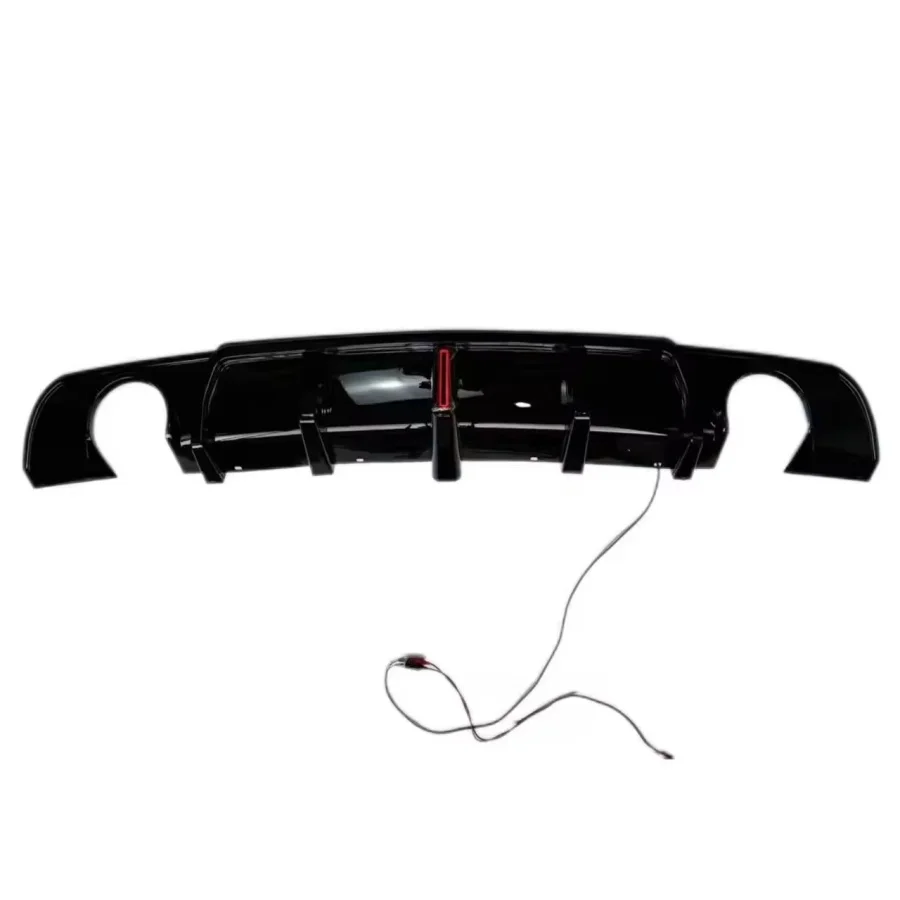 TIYPEOR Rear Bumper Diffuser Lip for Chrysler 300C 2015 - 2023 Auto Bumper Diffuser ABS Plastic Back Lip Accessory Gloss Black