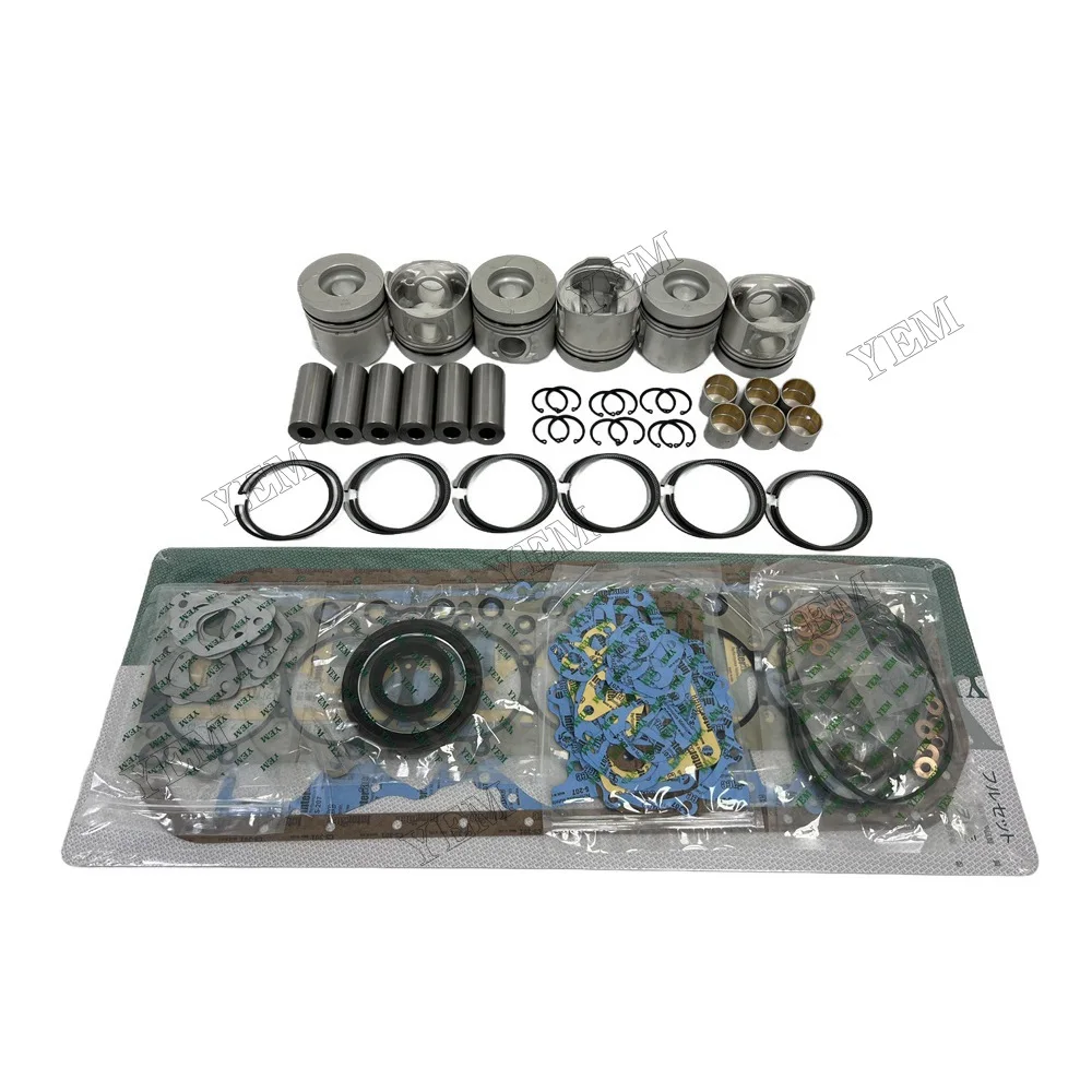 For Isuzu 6BG1 Engine Rebuilding Kit With Cylinder Gaskets Piston Rings Engine Rebuild Kit 2
