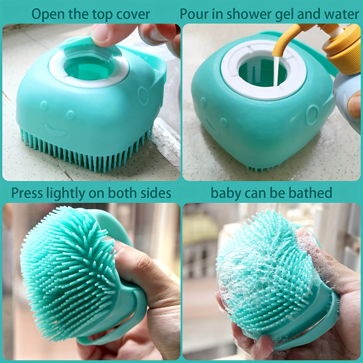 Soft Safety Silicone Pet Dog Bath Brush Pretty Dog Shower Brush Massage Tools for Dog and Cats